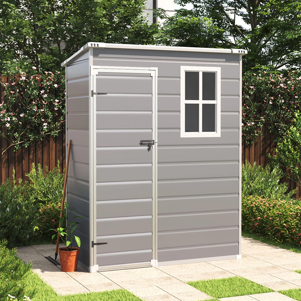 Breeins Garden Plastic Storage And Tool Shed With Lockable Door And Window - Image 2