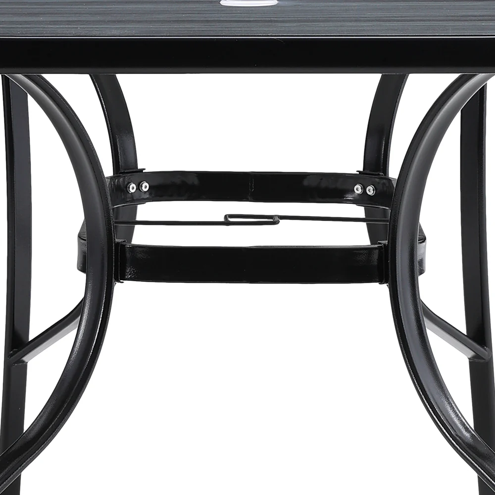 Breeins Garden Tempered Glass Wood Grain Coffee Table - Image 5