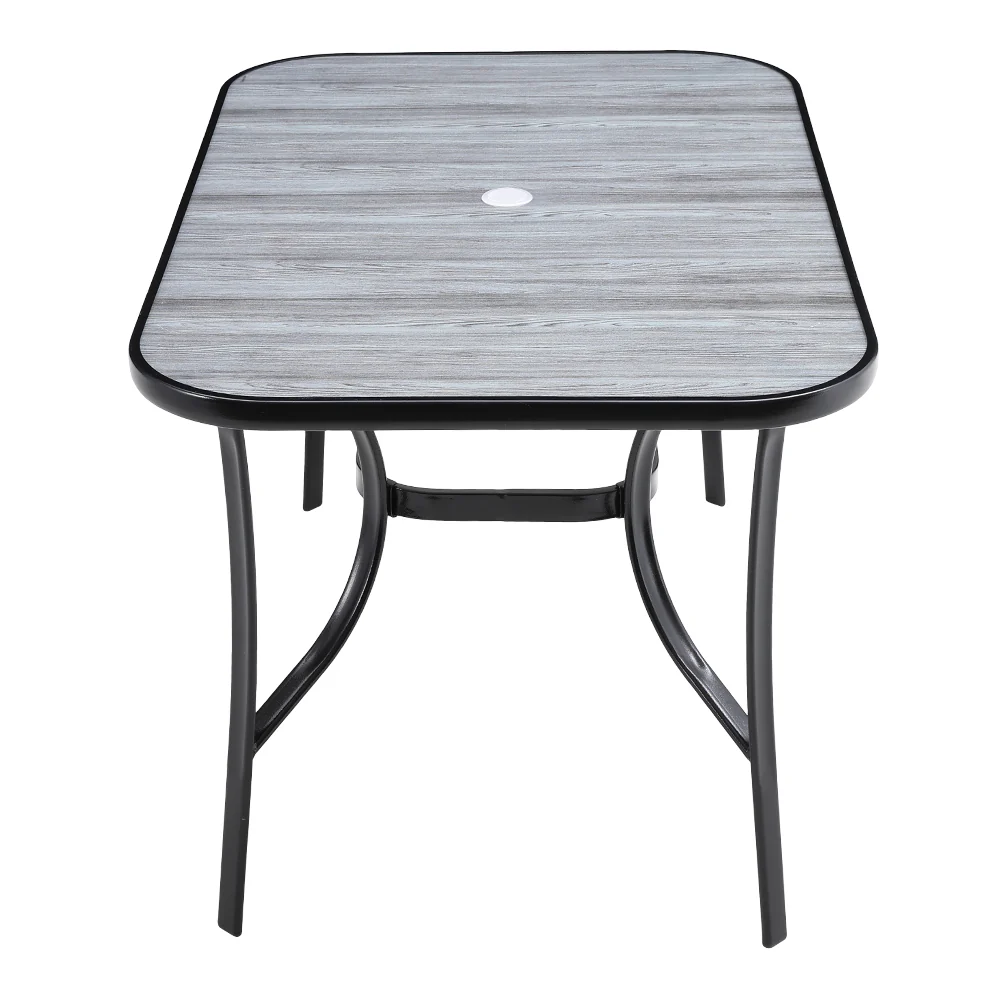 Breeins Garden Tempered Glass Wood Grain Coffee Table - Image 7