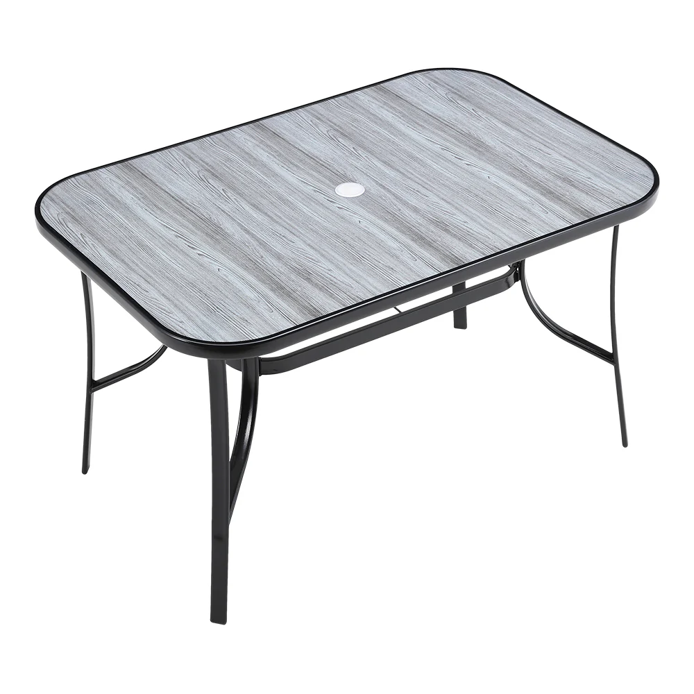 Breeins Garden Tempered Glass Wood Grain Coffee Table - Image 8