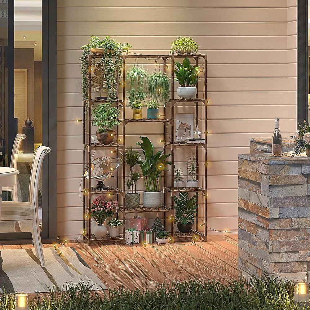Breeins Multi Tier Wooden Plant Display Rack - Image 2