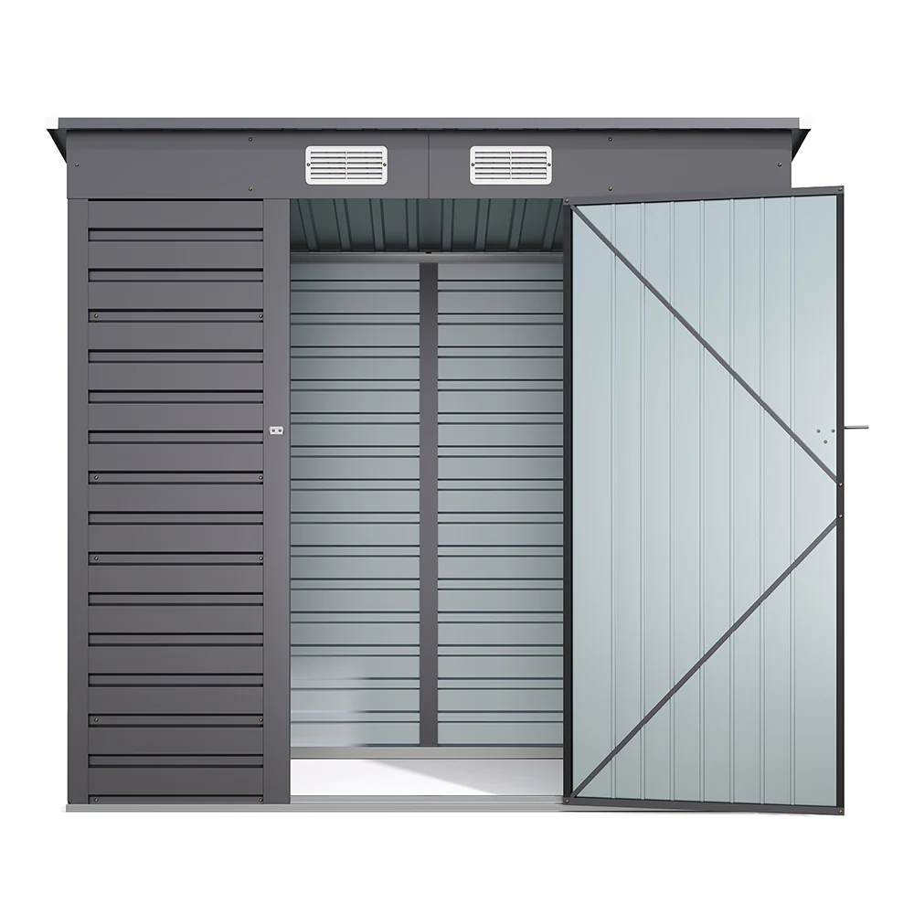 Breeins Outdoor Galvanized Steel Storage Shed 6ft X 4ft - Image 6