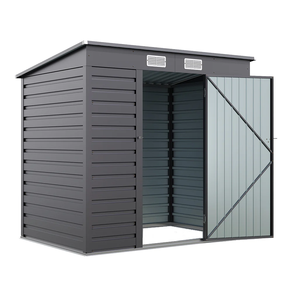 Breeins Outdoor Galvanized Steel Storage Shed 6ft X 4ft - Image 9