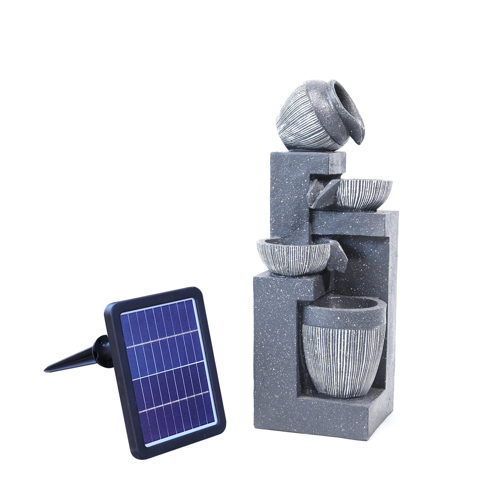 Breeins Outdoor LED Water Fountain Rockery Decor with Pump Solar Power - Image 5