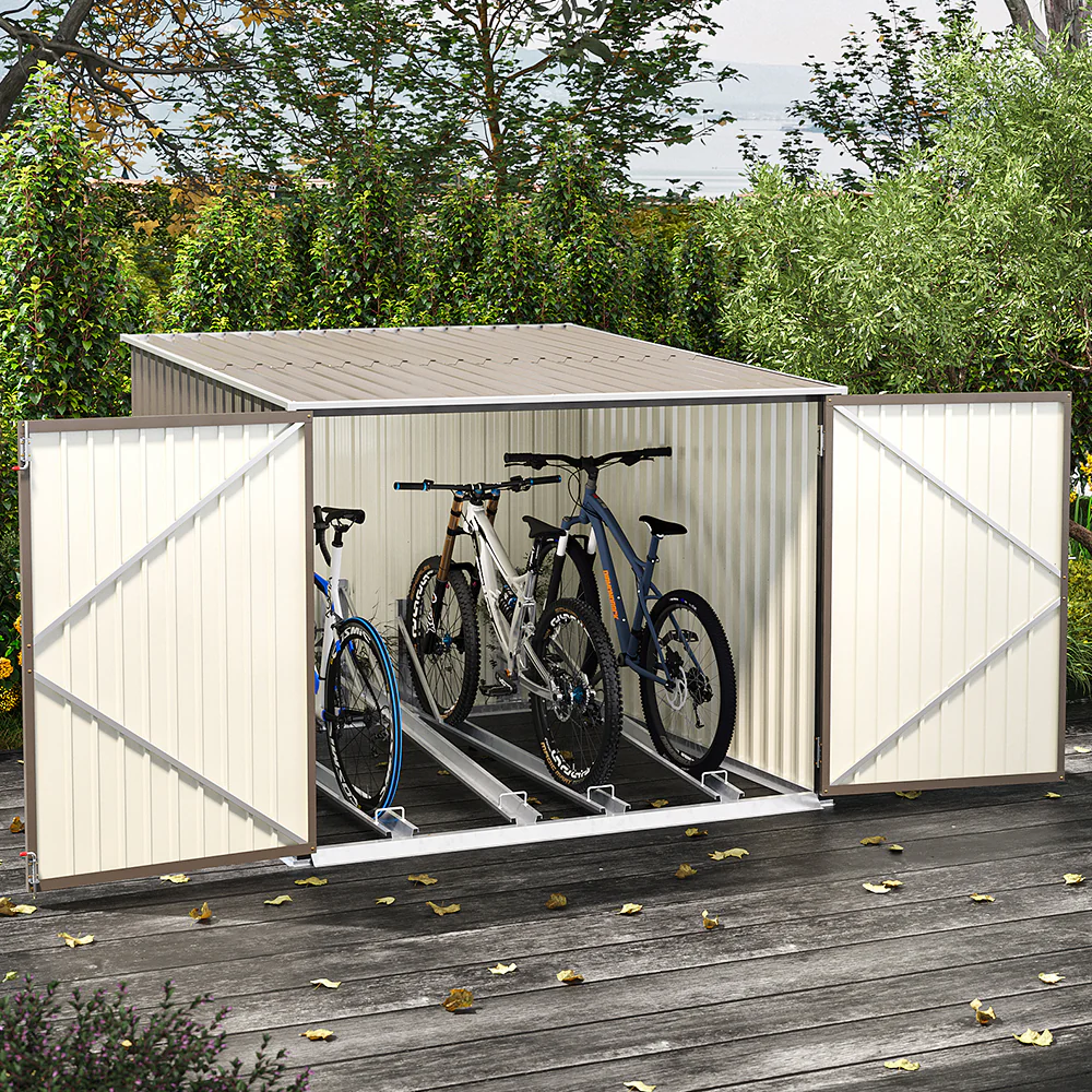 Breeins Outdoor Lockable Bike Storage Shed - Image 3