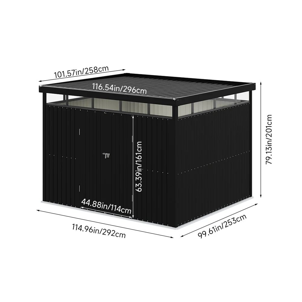 Breeins Outdoor Metal Garden Storage Shed - Image 11