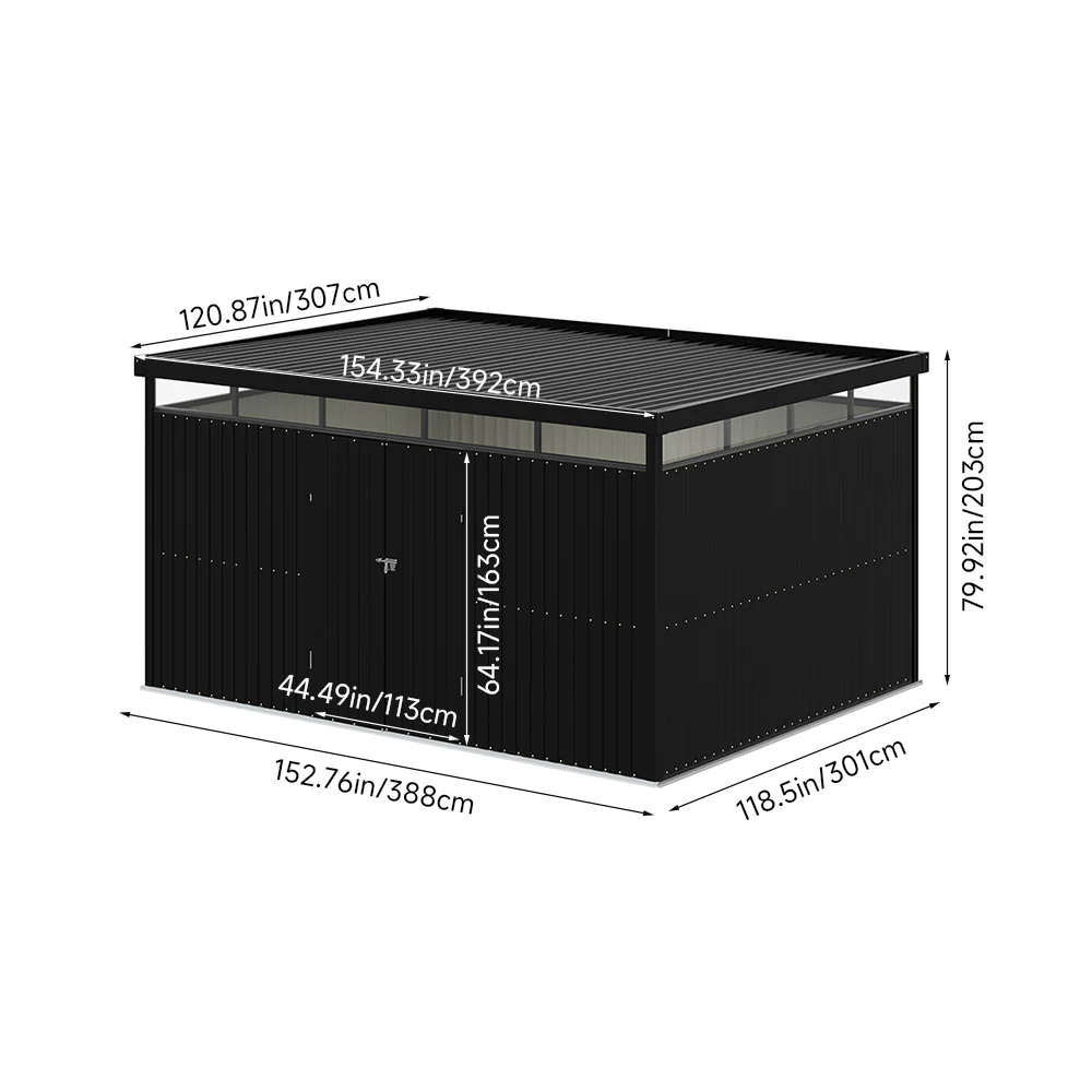 Breeins Outdoor Metal Garden Storage Shed - Image 13