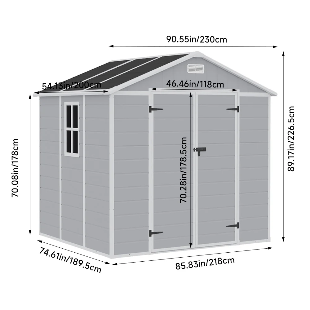 Breeins Outdoor Plastic Garden Storage Shed - Image 10