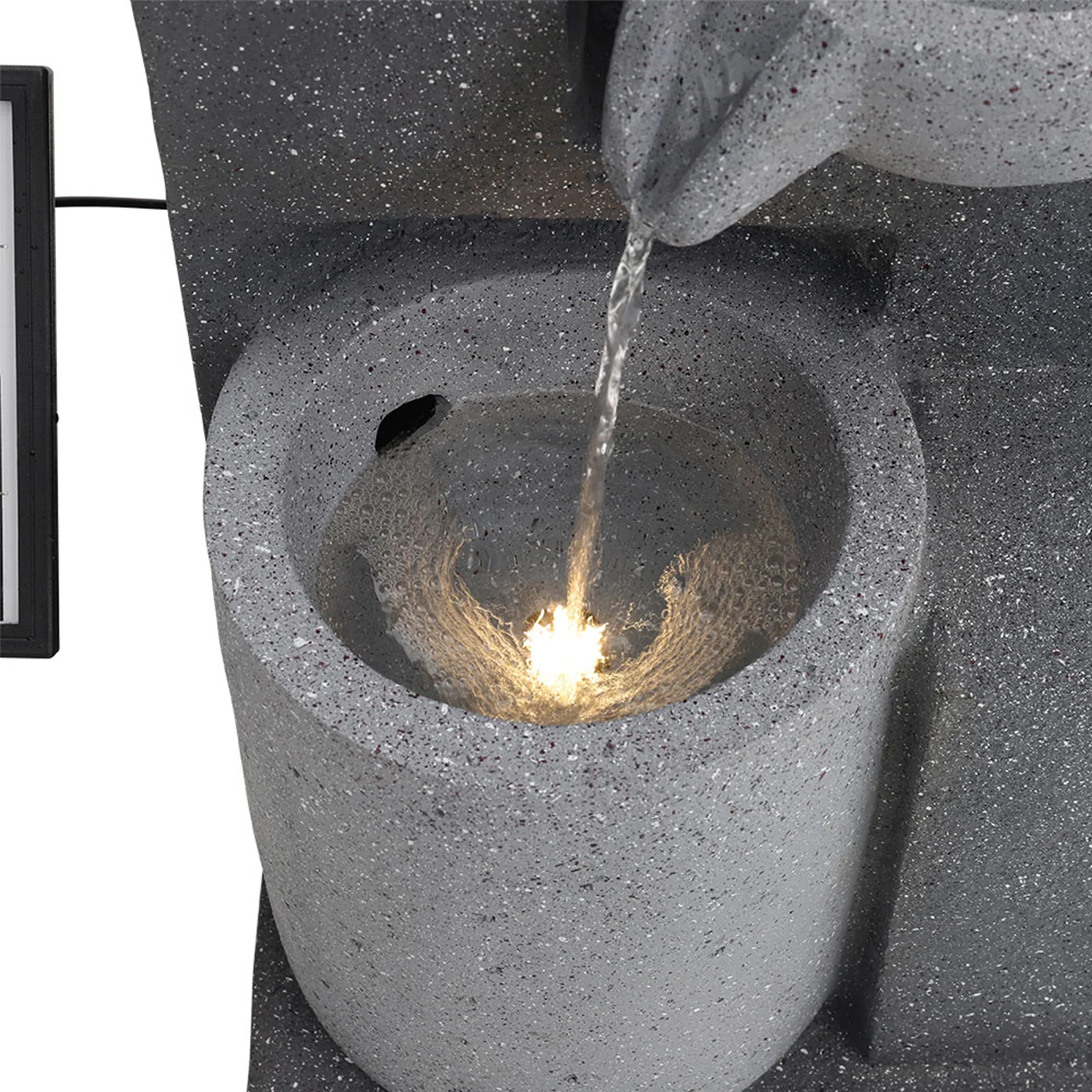 Breeins Outdoor Water Fountain Rockery Decor Solar Powered - Image 6