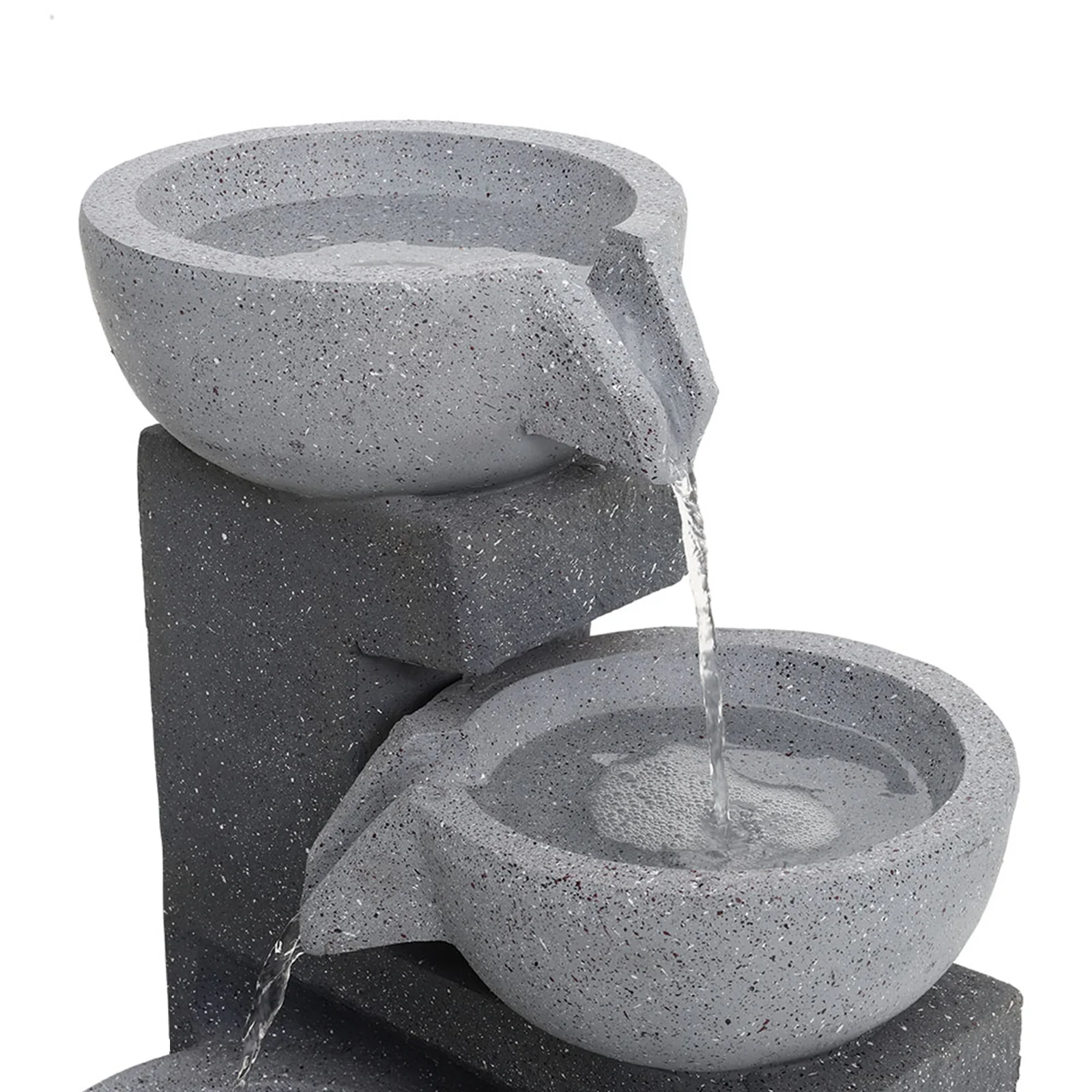 Breeins Outdoor Water Fountain Rockery Decor Solar Powered - Image 8