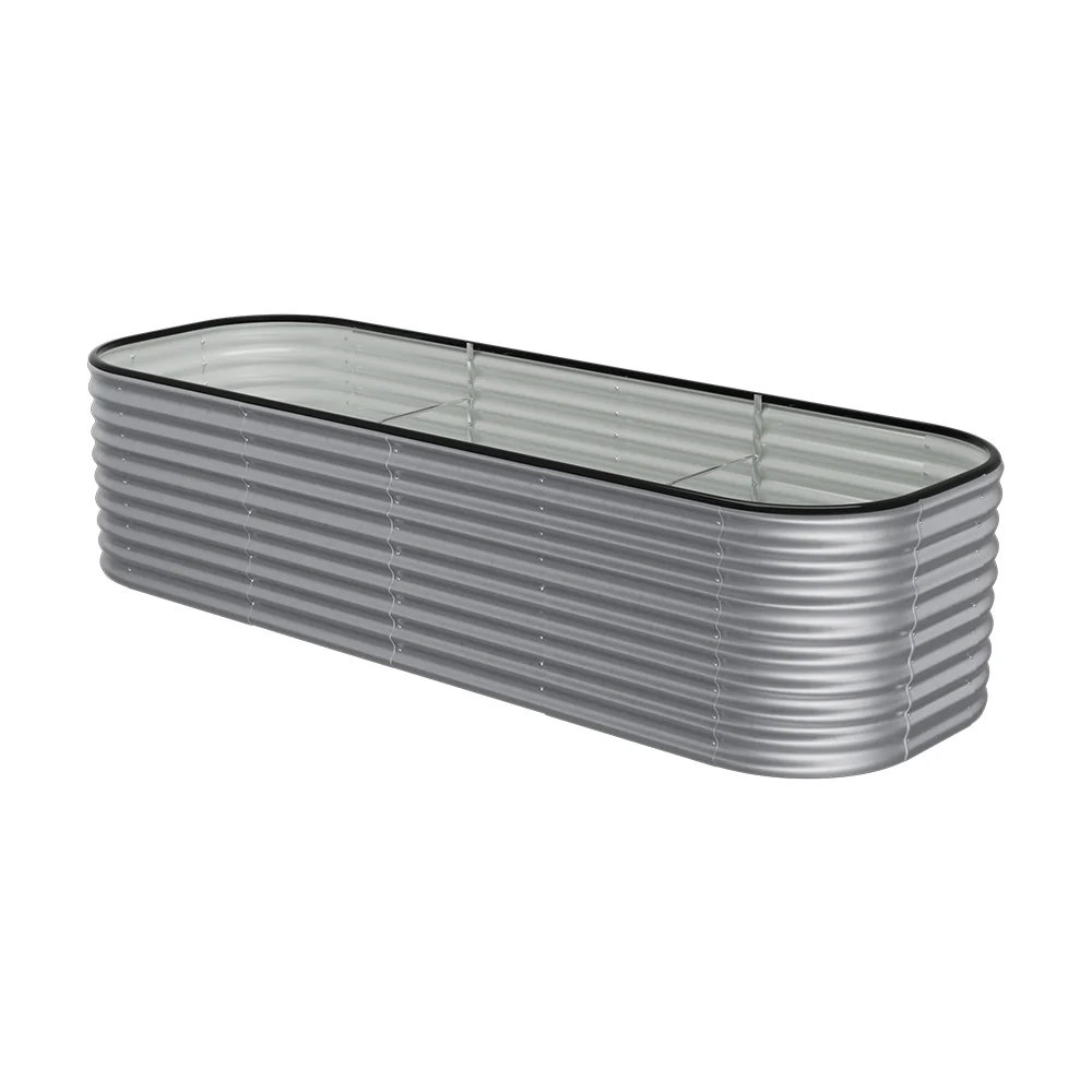 Breeins Oval-Shaped Galvanised Steel Raised Garden Bed