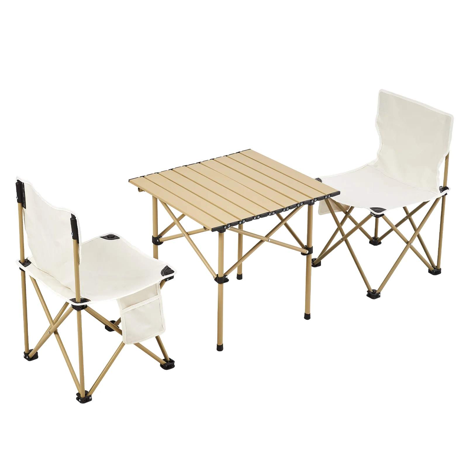Breeins Portable Folding Camping Table with Two Chairs