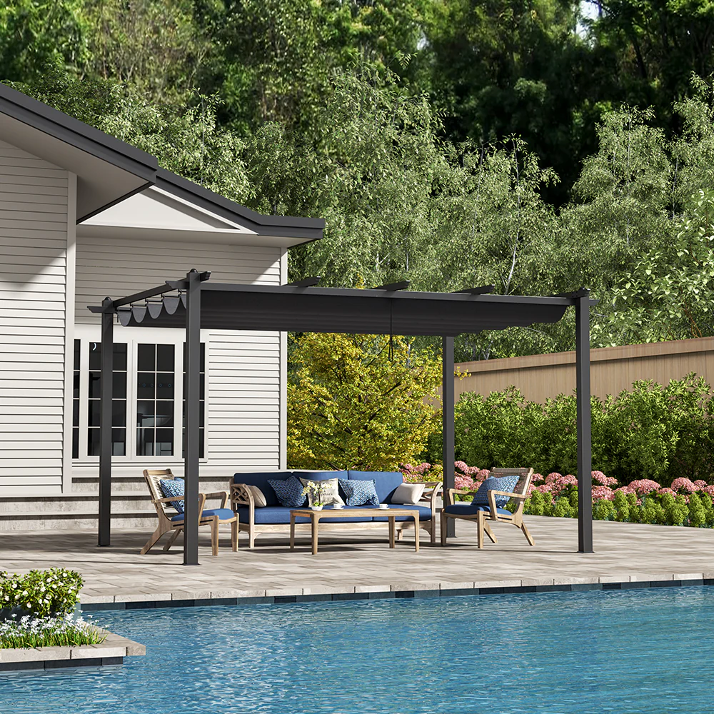 Breeins Rust-Resistant Pergola with UV-Protected Roof