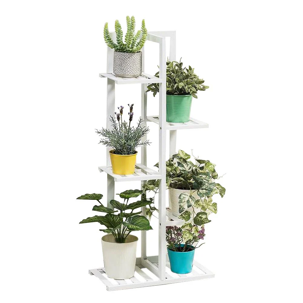 Breeins Rustic Solid Wood Flower Pot Shelf - Image 3