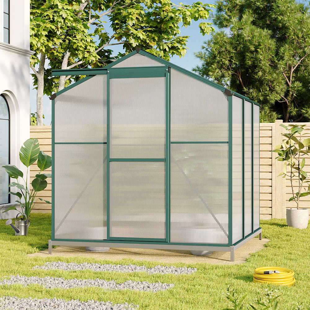 Breeins Rustproof Aluminium Frame 6 X 6ft Greenhouse