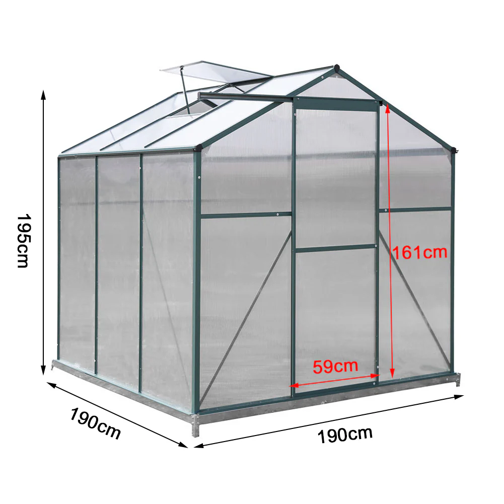 Breeins Rustproof Aluminium Frame 6 X 6ft Greenhouse - Image 5