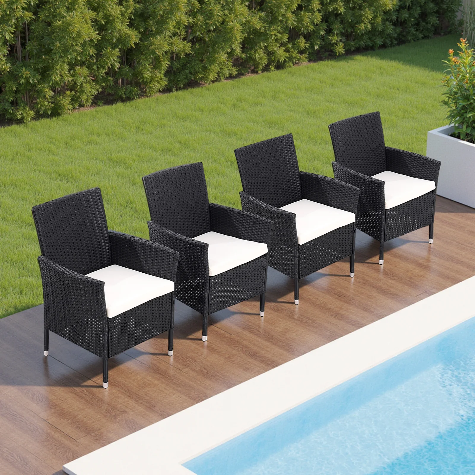 Breeins Set Of Rattan Chairs Garden Furniture Set Of 2 Or 4 - Image 2