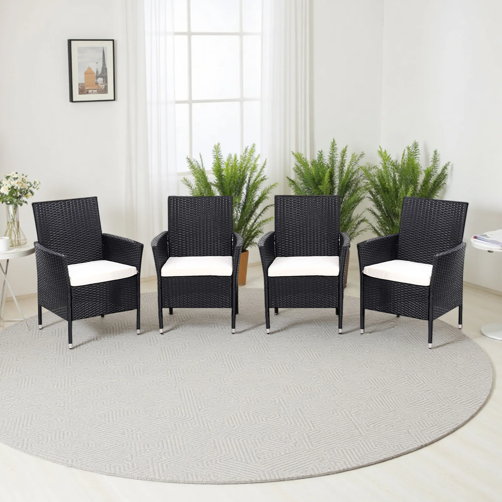 Breeins Set Of Rattan Chairs Garden Furniture Set Of 2 Or 4 - Image 3