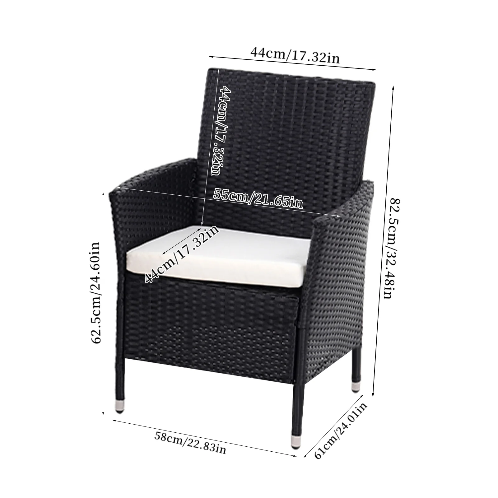 Breeins Set Of Rattan Chairs Garden Furniture Set Of 2 Or 4 - Image 8