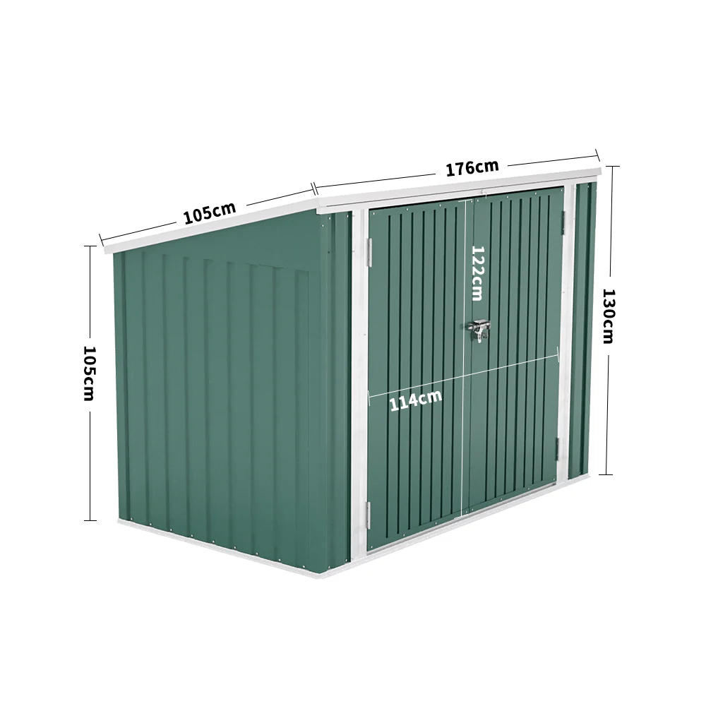 Breeins Steel Trash Can Recycle Bin Enclosure Storage Shed - Image 11