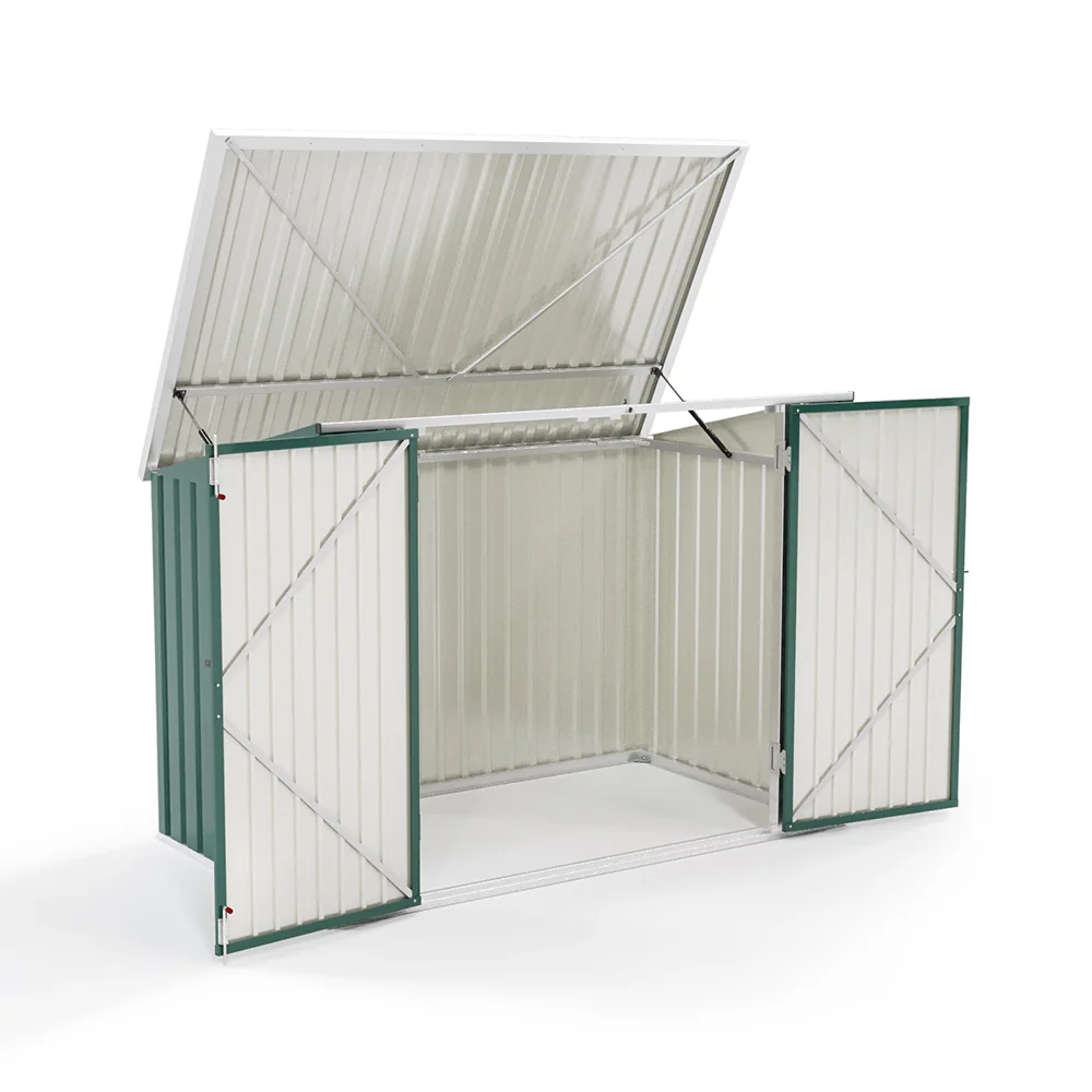 Breeins Steel Trash Can Recycle Bin Enclosure Storage Shed - Image 5