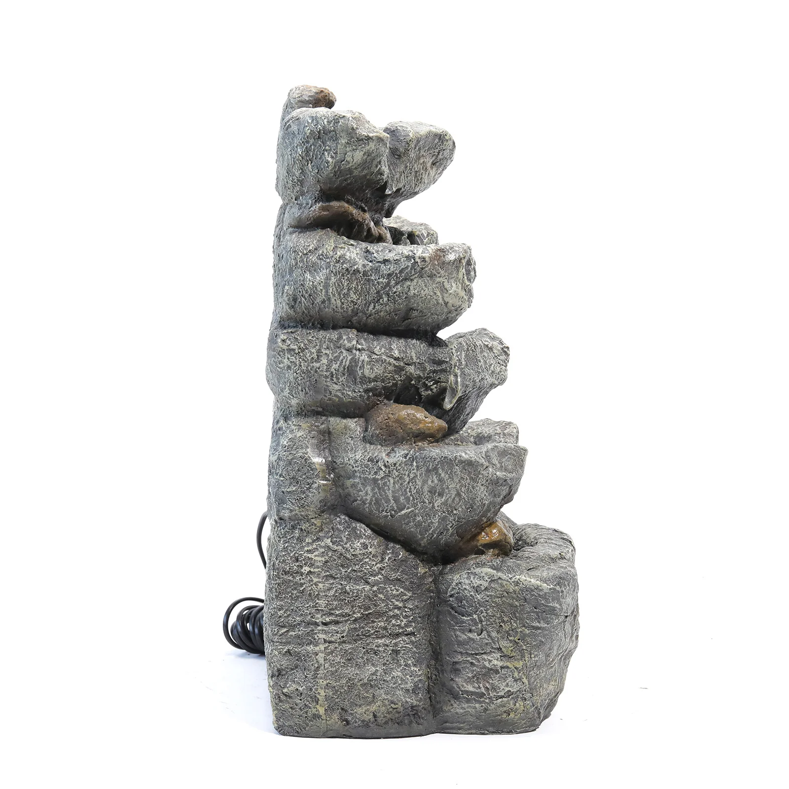 Breeins Water Feature Outdoor LED Waterfall Electric Fountain Rockery Garden Decor - Image 5