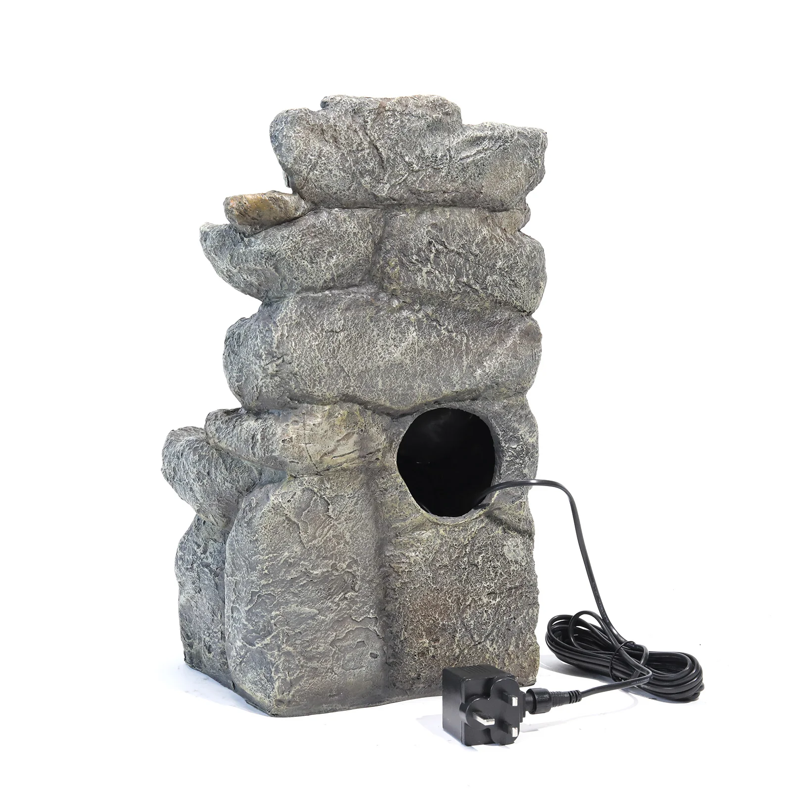 Breeins Water Feature Outdoor LED Waterfall Electric Fountain Rockery Garden Decor - Image 6