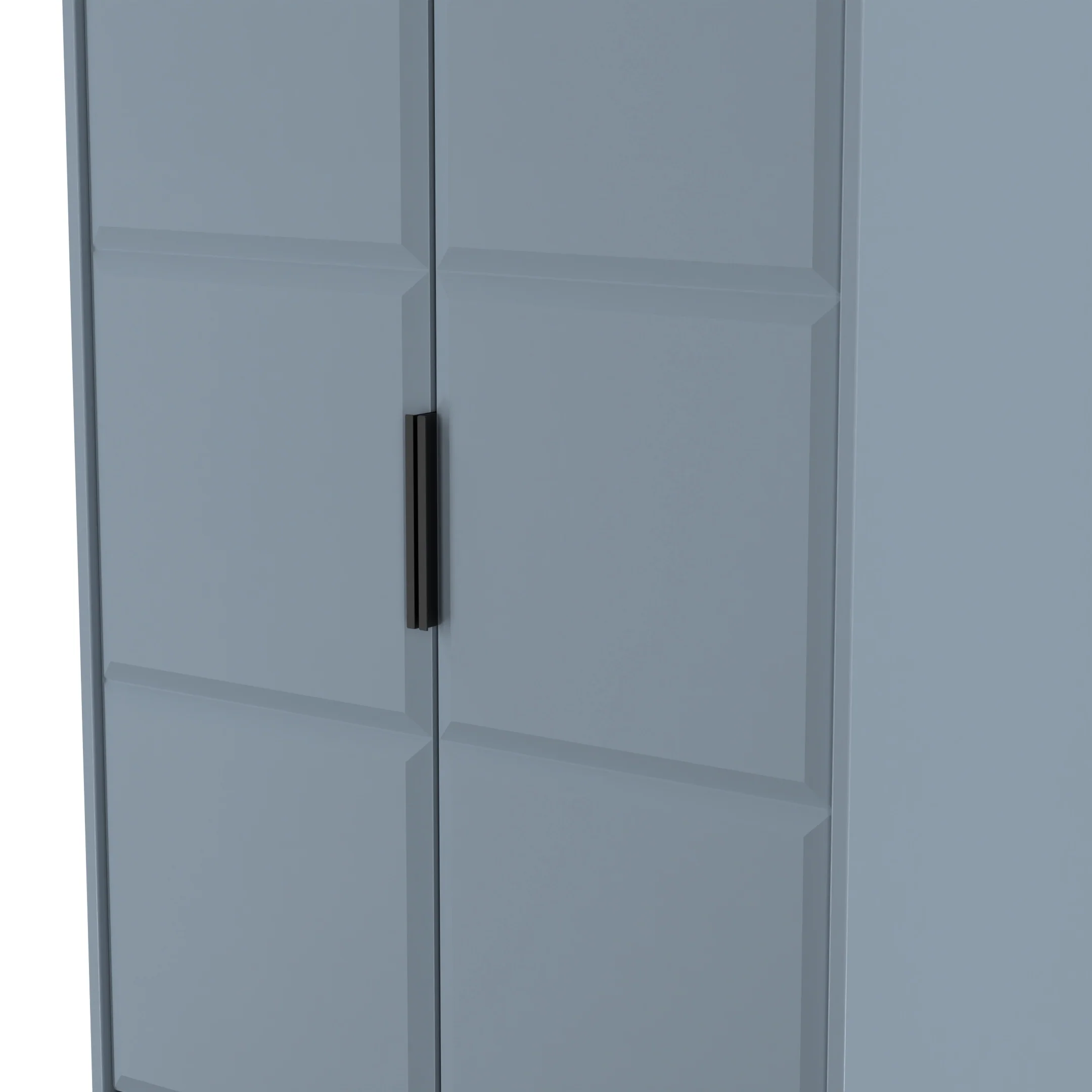 Bremen Ready Assembled 2 Door 2 Drawer Wardrobe in Denim Blue - Image 4