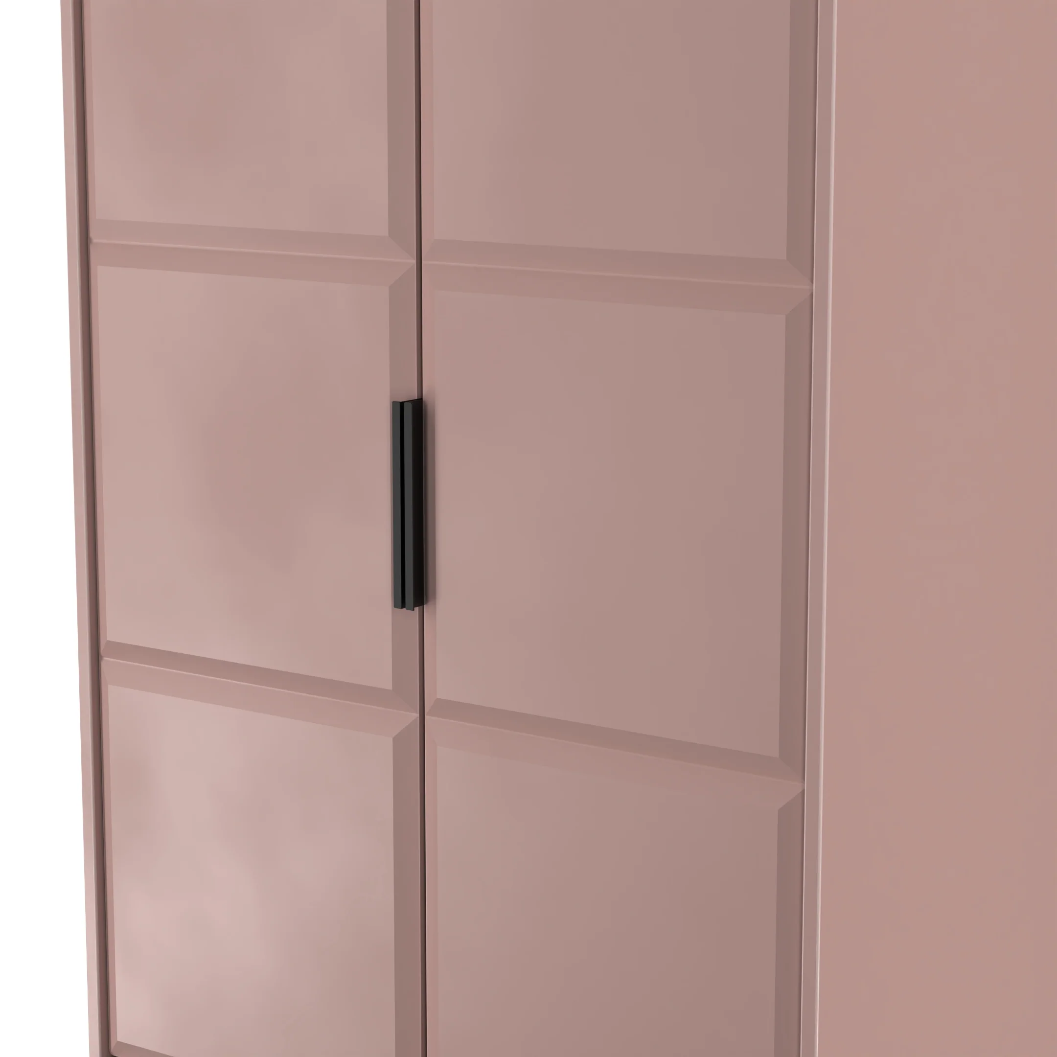 Bremen Ready Assembled 2 Door 2 Drawer Wardrobe in Kobe Pink - Image 4