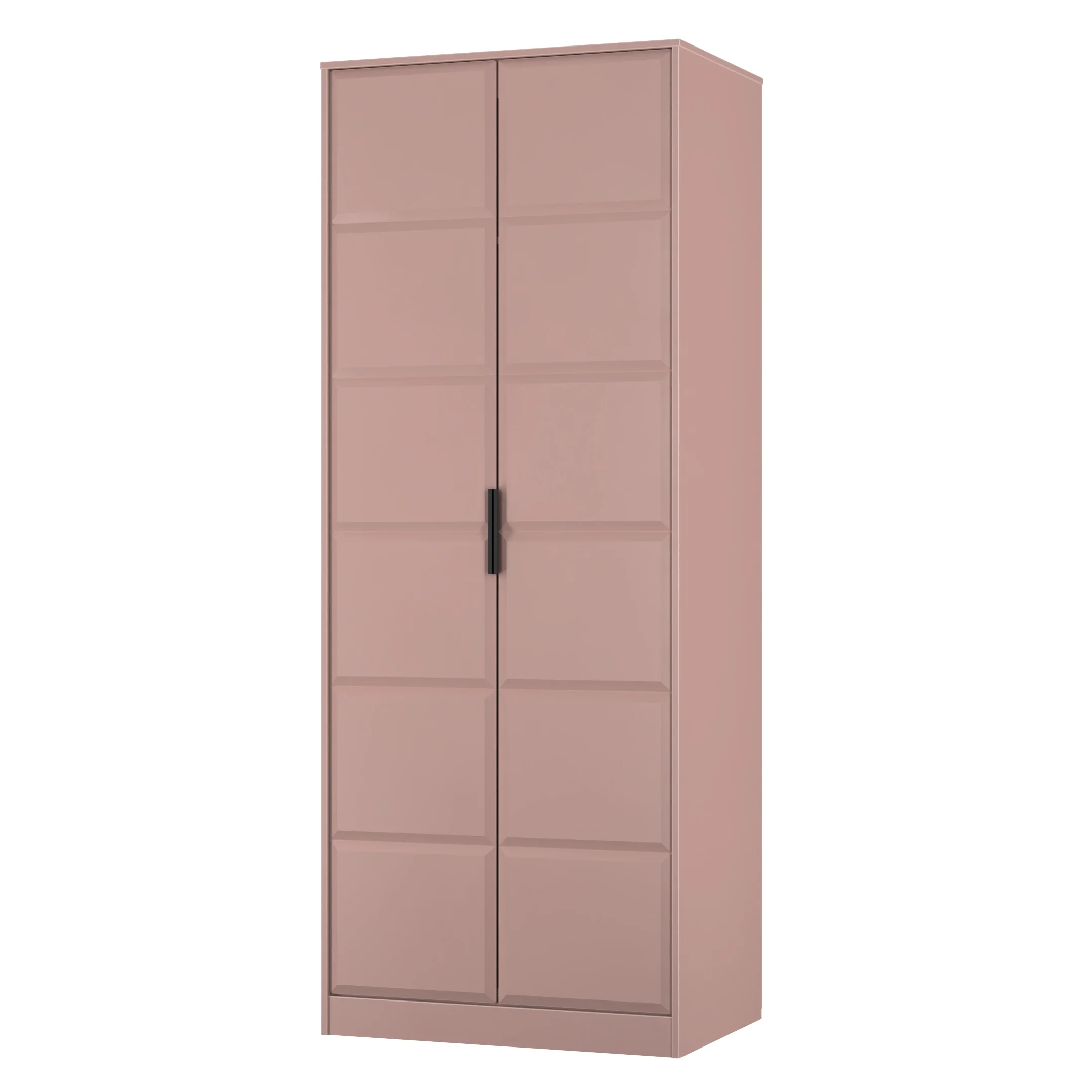 Bremen Ready Assembled 2 Door Wardrobe in Kobe Pink - Image 3