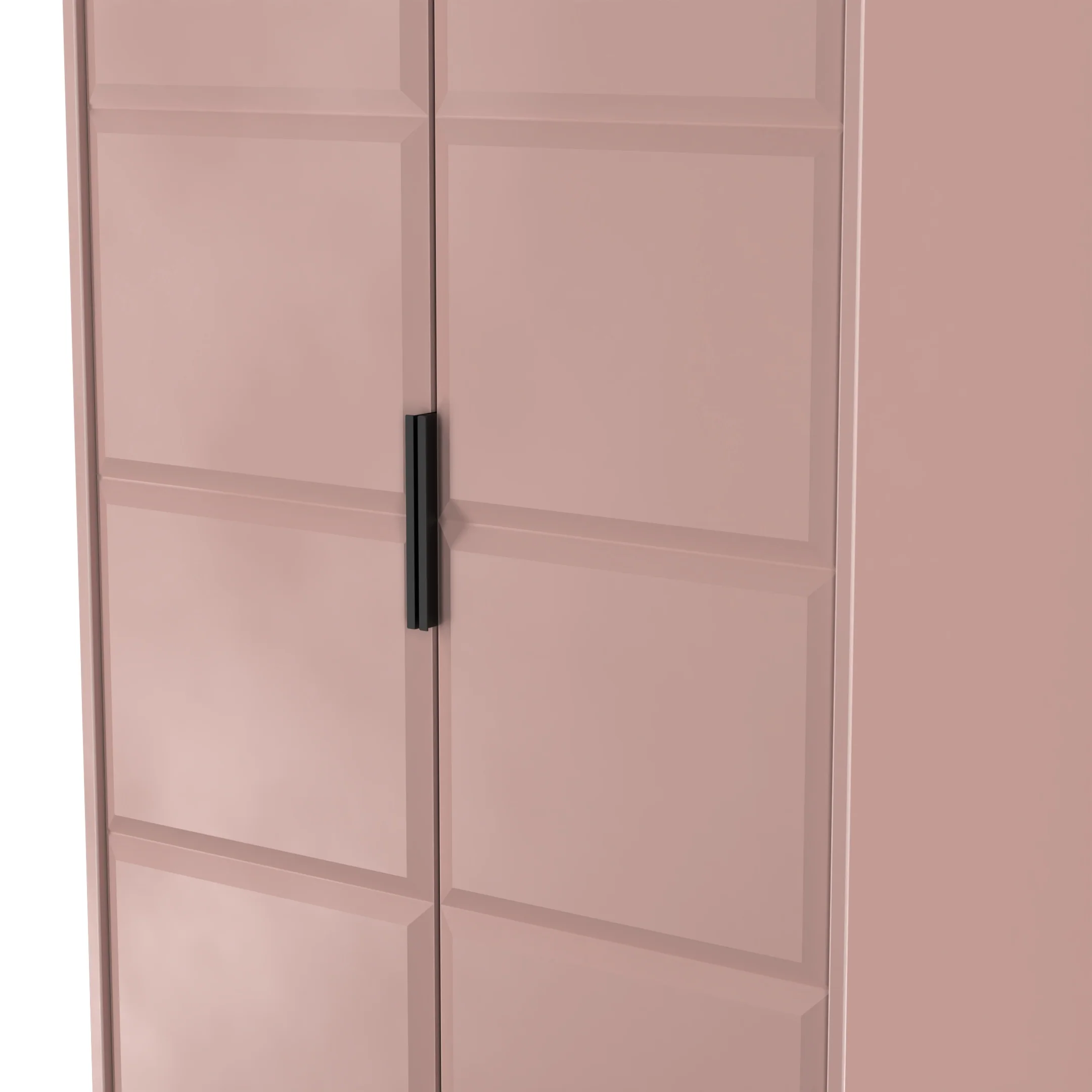 Bremen Ready Assembled 2 Door Wardrobe in Kobe Pink - Image 4