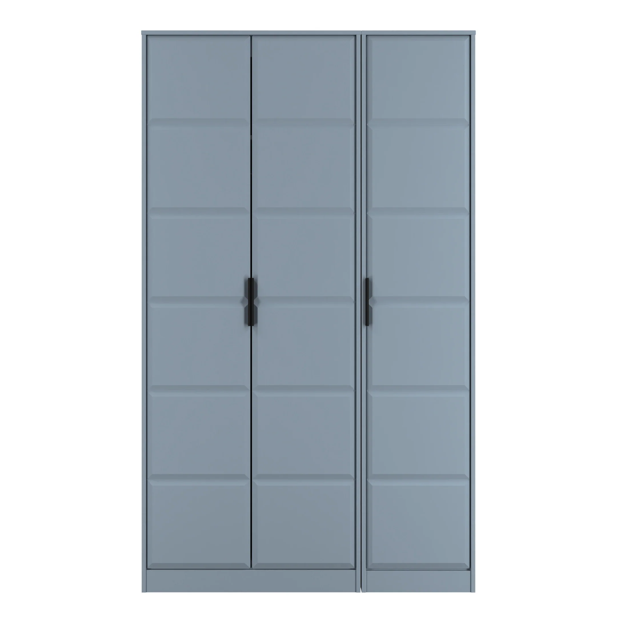 Bremen Ready Assembled 3 Door Wardrobe in Denim Blue