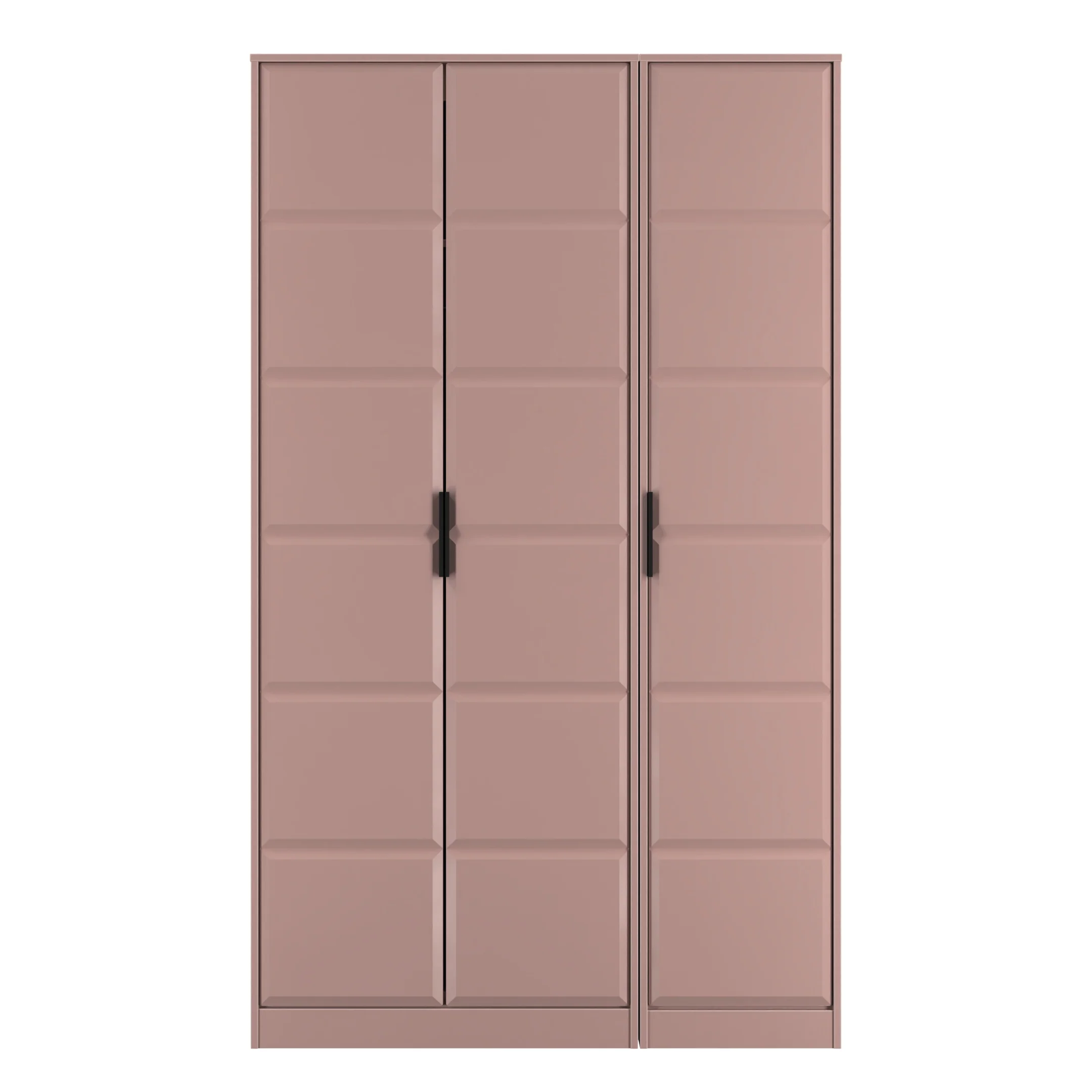 Bremen Ready Assembled 3 Door Wardrobe in Kobe Pink