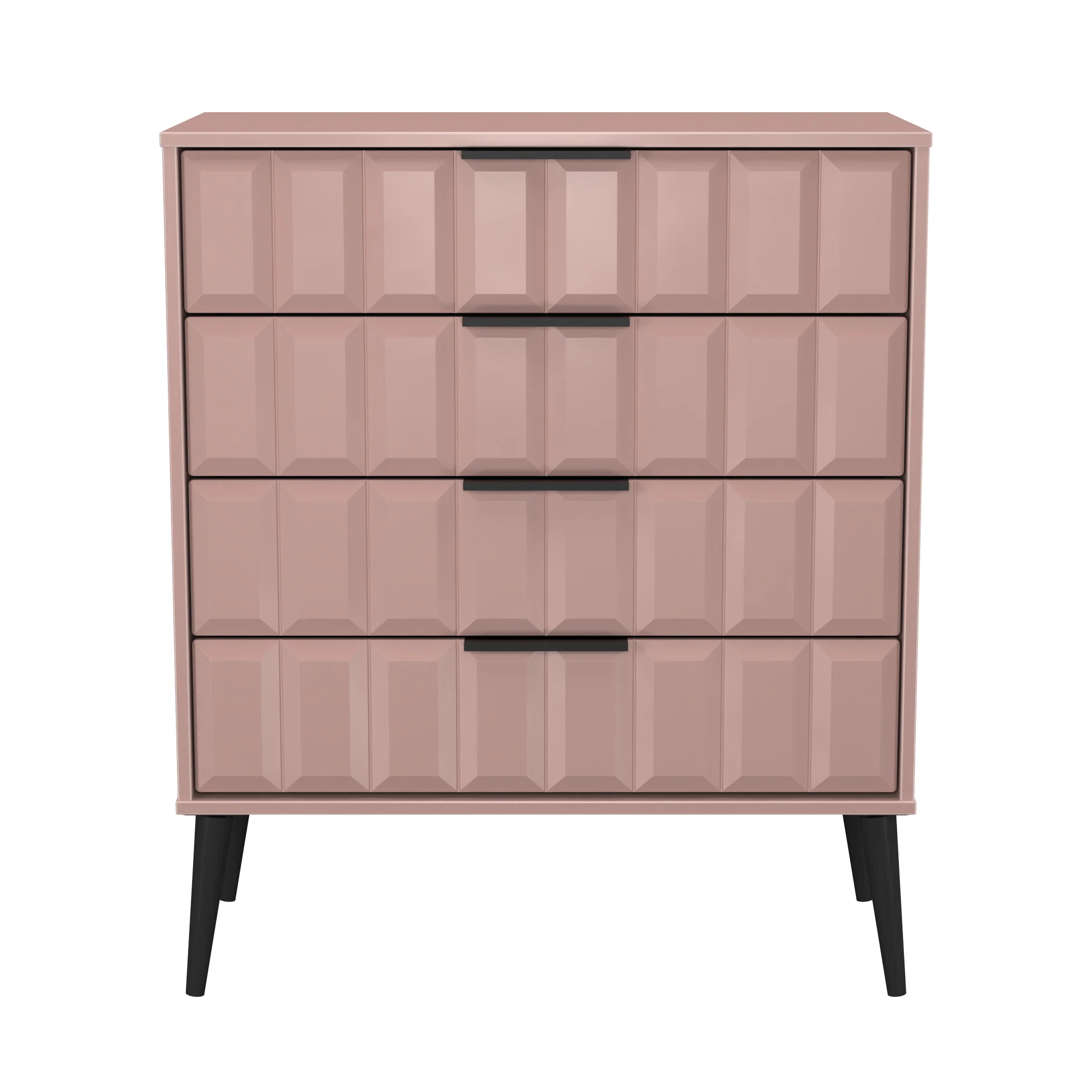Bremen Ready Assembled 4 Drawer Chest in Kobe Pink