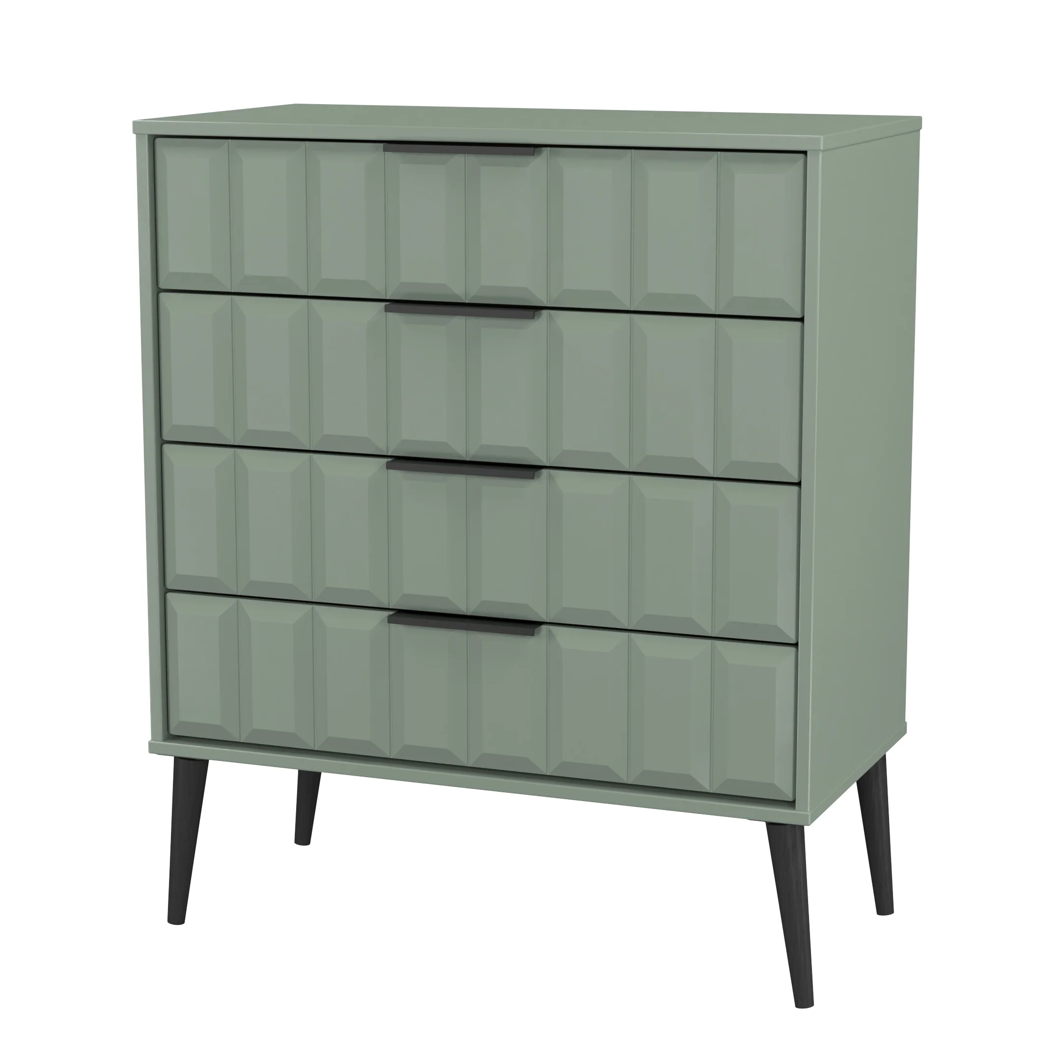 Bremen Ready Assembled 4 Drawer Chest in Reed Green - Image 3