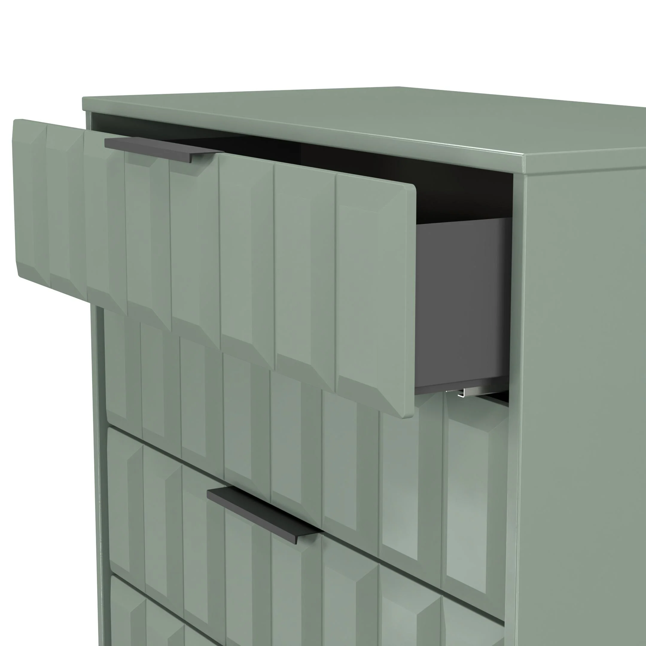 Bremen Ready Assembled 4 Drawer Chest in Reed Green - Image 5