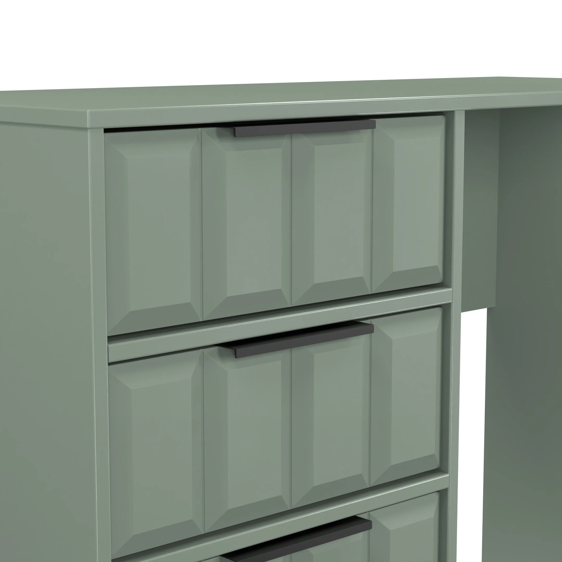 Bremen Ready Assembled 4 Drawer Vanity in Reed Green - Image 4