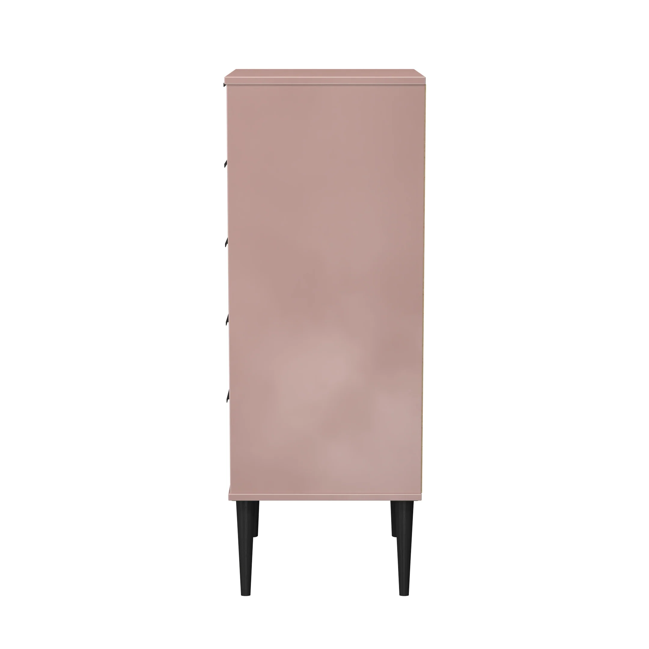 Bremen Ready Assembled 5 Drawer Tallboy in Kobe Pink - Image 2