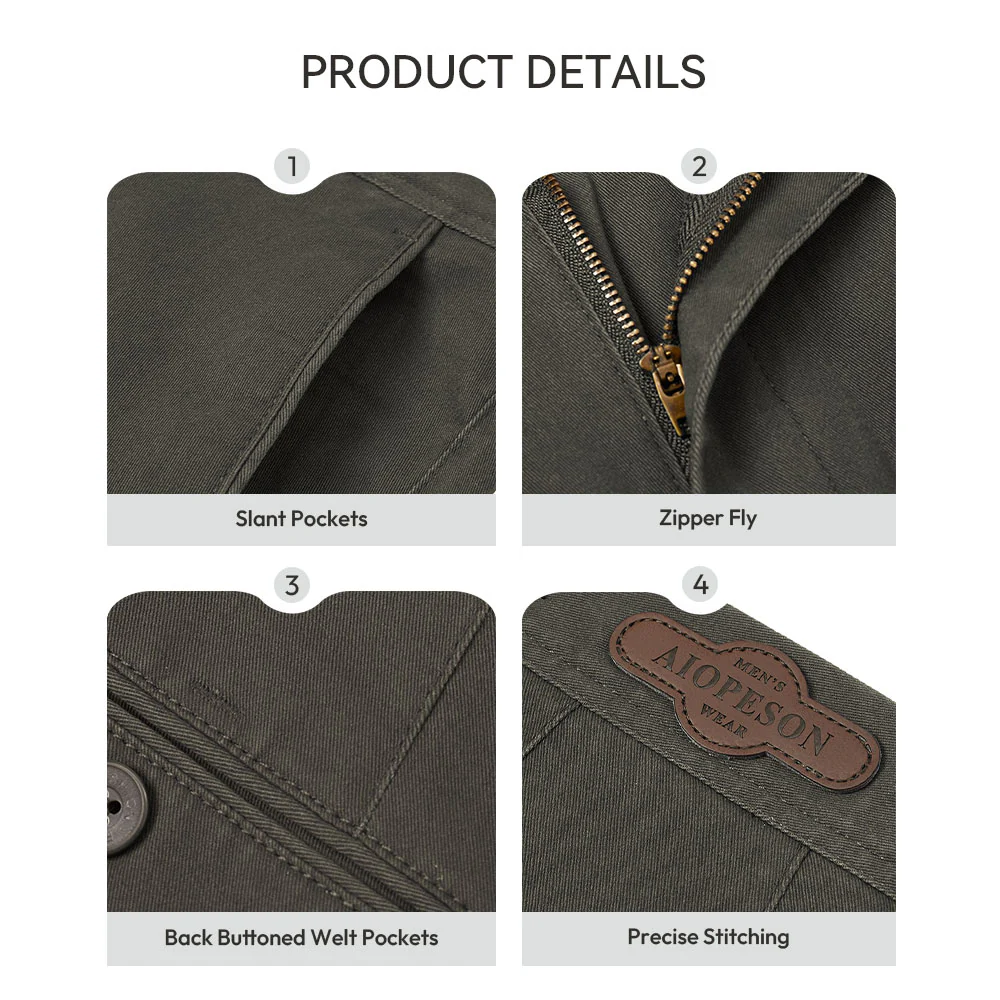 Brown Cotton Twill Straight Leg Trousers - Image 7