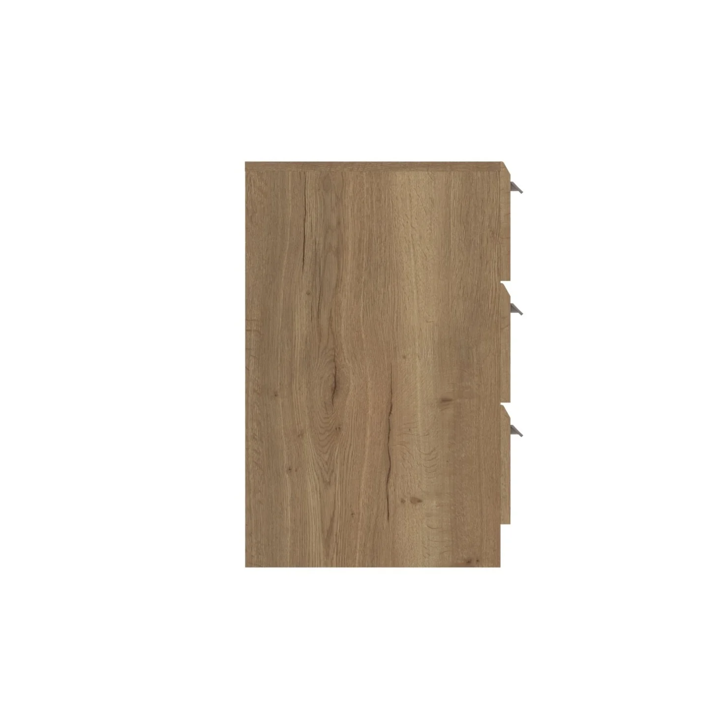 Buckingham Ready Assembled Bedside Table with 3 Drawers - Natural Rustic Oak - Image 5