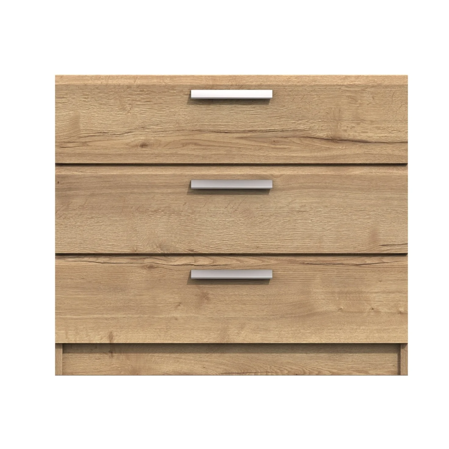 Buckingham Ready Assembled Chest of Drawers with 3 Drawers - Natural Rustic Oak - Image 4