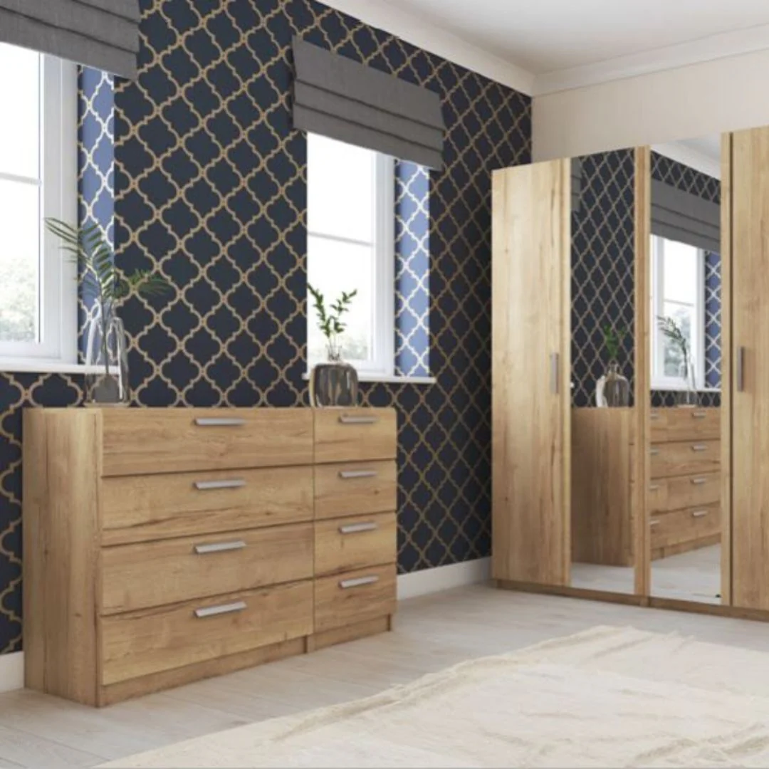 Buckingham Ready Assembled Chest of Drawers with 5 Drawers - Natural Rustic Oak - Image 9