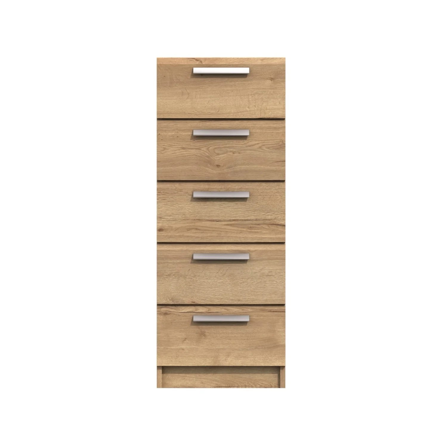 Buckingham Ready Assembled Chest of Drawers with 5 Drawers Tallboy - Natural Rustic Oak - Image 4