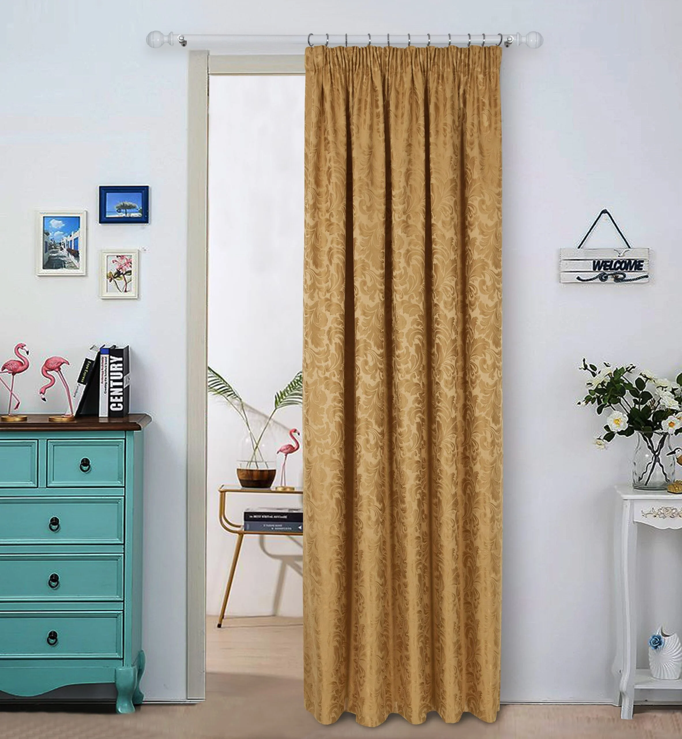 BUCKINGHAM GOLD DOOR CURTAIN