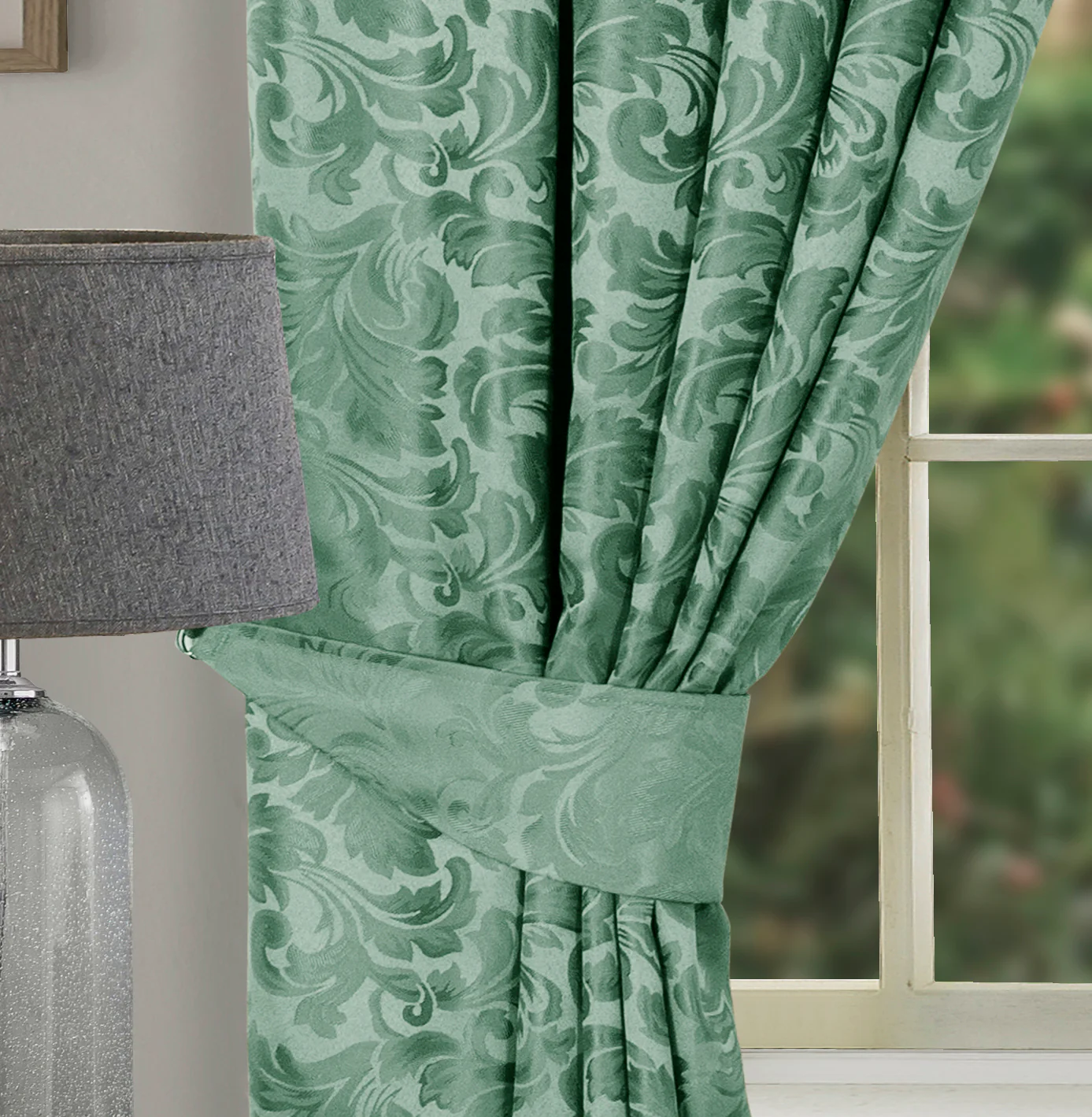 BUCKINGHAM GREEN POLYESTER FILLED CUSHION COVER - Image 3