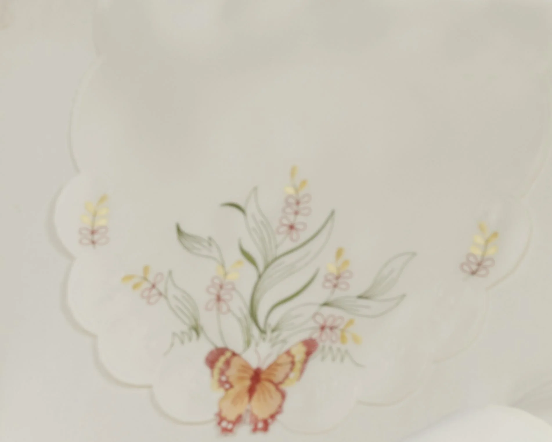 Butterfly Embroidered Doyley in Spice - Image 3