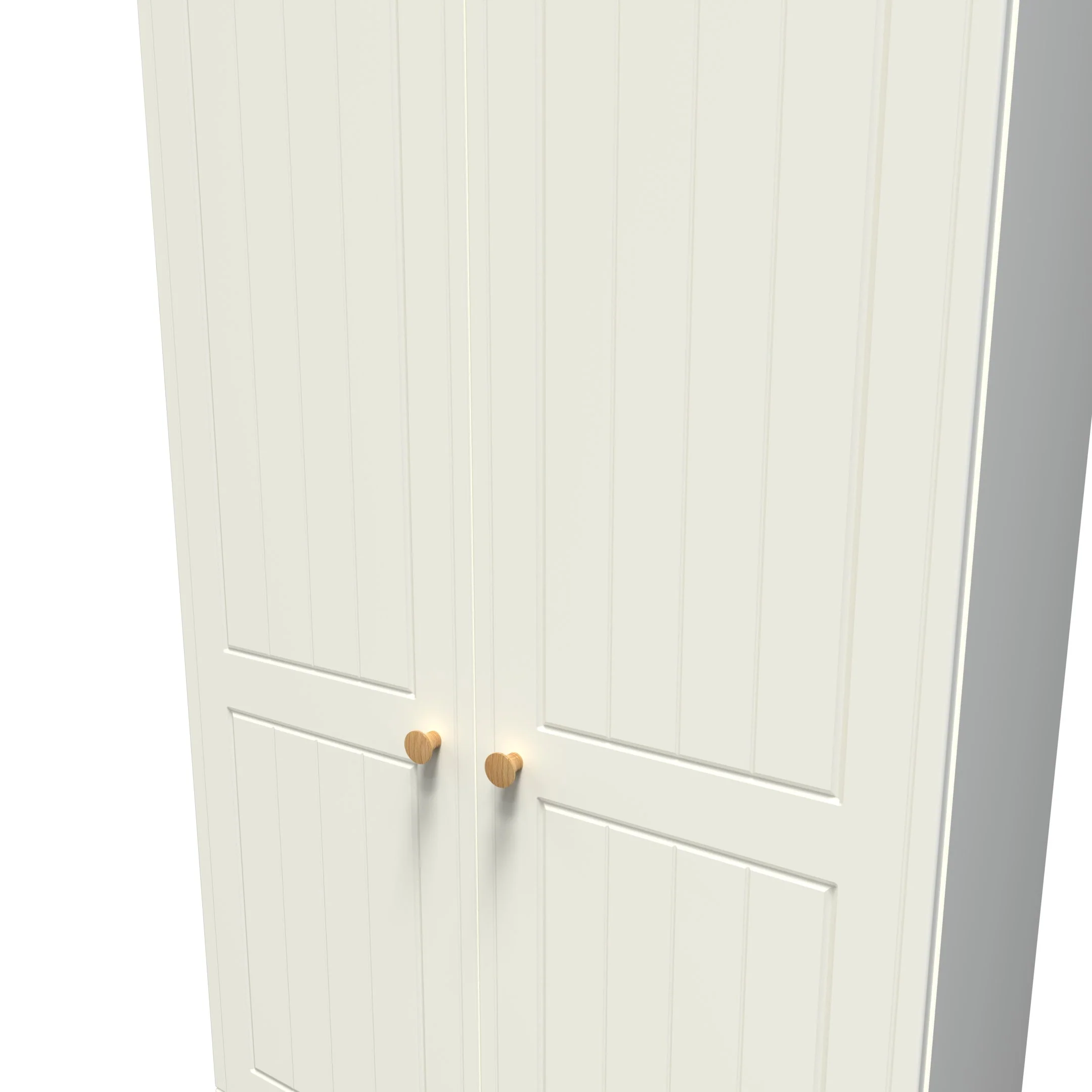 Byland Ready Assembled 2 Door 2 Drawer Wardrobe in Cream Ash & Modern Oak - Image 11