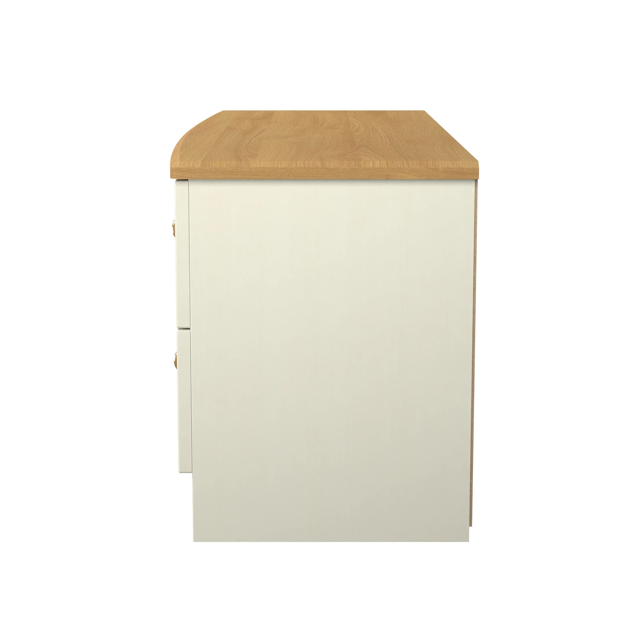 Byland Ready Assembled 4 Drawer Bed Box in Cream Ash & Modern Oak - Image 3