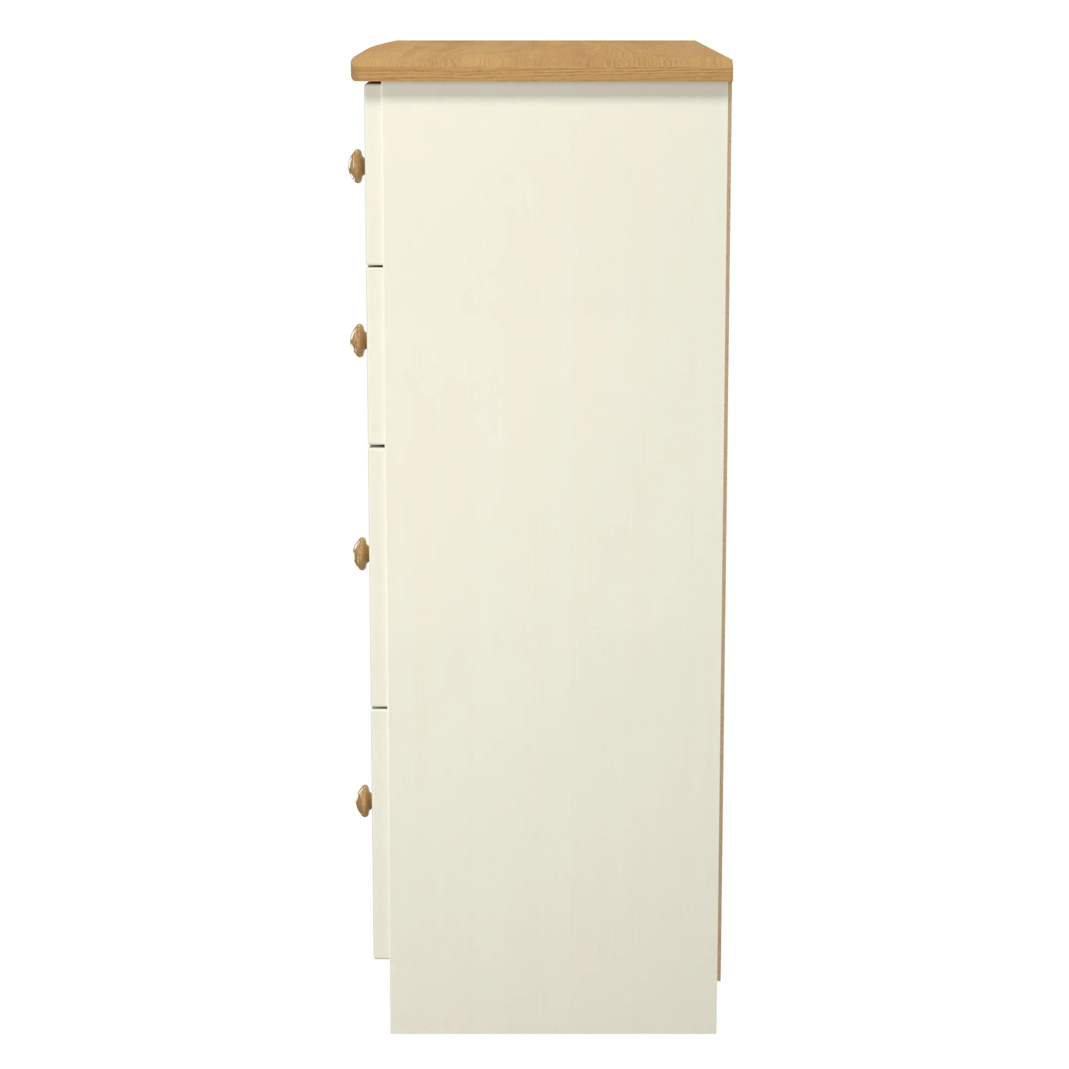 Byland Ready Assembled 4 Drawer Deep Chest in Cream Ash & Modern Oak - Image 6