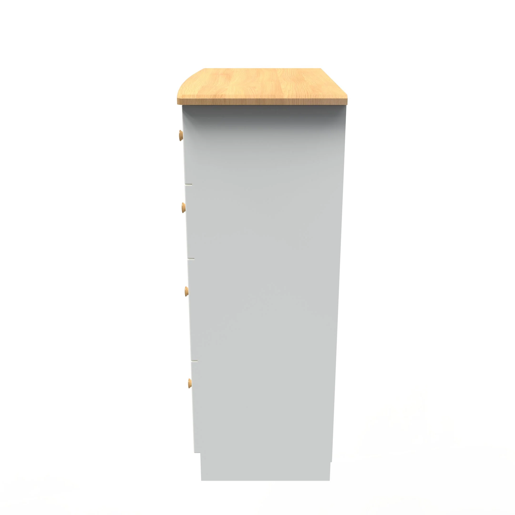 Byland Ready Assembled 4 Drawer Deep Chest in Cream Ash & Modern Oak - Image 7